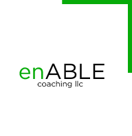 enABLE Coaching LLC — logo with green accent brackets